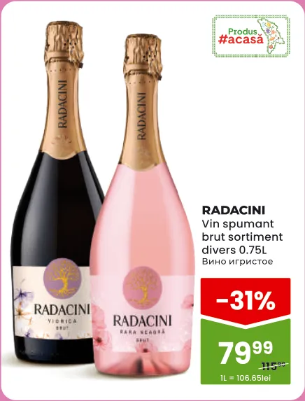 RADACINI Vin spumant brut 0.75 L