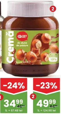 O! Preț Mic Cremă de alune, 400 g