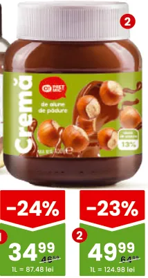 Cremă de alune O! Preț Mic, 400 g