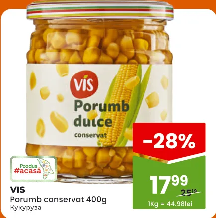 Porumb conservat VIS, 400 g