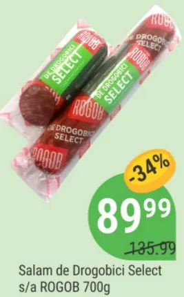 ROGOB Salam de Drogobici Select semiafumat, 700 g
