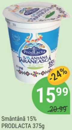 PRODLACTA Сметана 15%, 375 г