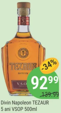 Divin TEZAUR Napoleon 5 ani VSOP, 500ml