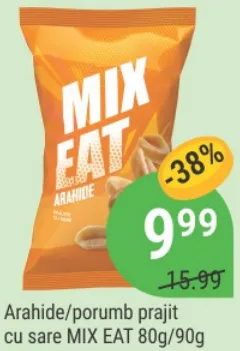 MIX EAT Arahide/porumb prăjit cu sare, 80g/90g