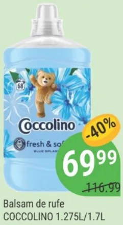 Balsam de rufe COCCOLINO, 1.275 L/1.7 L