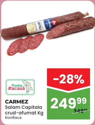 CARMEZ Salam Capitala crud-afumat, 1 kg