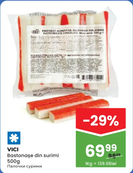 Bastonașe din surimi, VICI, 500 g