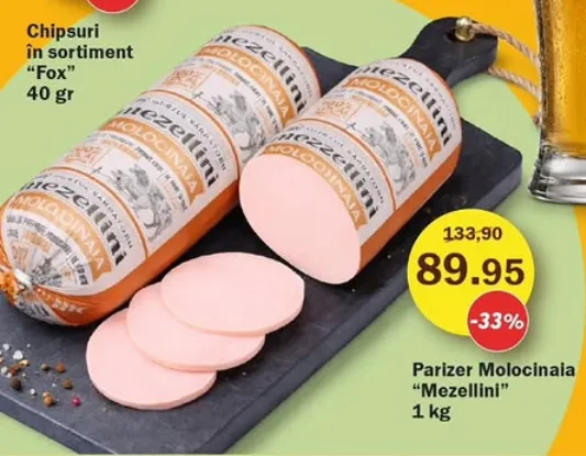 Parizer Molocinaia „Mezellini”, 1 kg