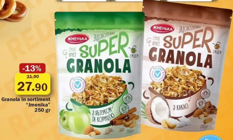 Granola în sortiment „Jmenika”, 250 gr