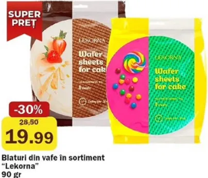 Blaturi din vafe în sortiment „Lekorna”, 90 g
