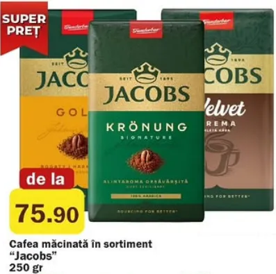 Cafea măcinată în sortiment „Jacobs”, 250 g