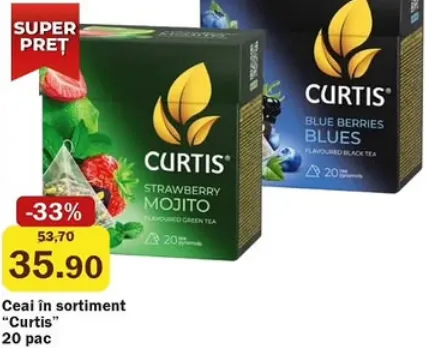 Ceai în sortiment „Curtis”, 20 pachețele