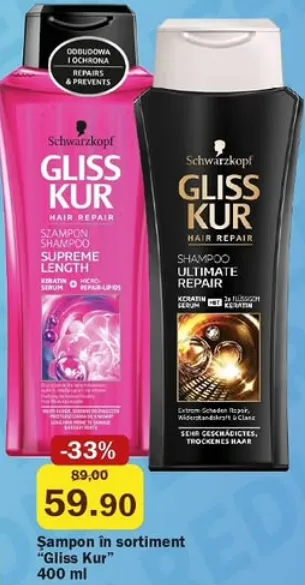 Șampon „Gliss Kur”, 400 ml