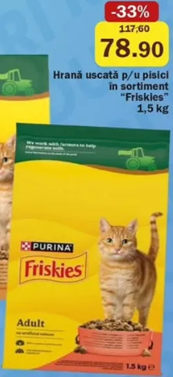 Hrană uscată pentru pisici „Friskies”, 1,5 kg
