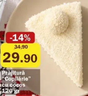 Prăjitură „Copilărie” cu cocos, 120 gr