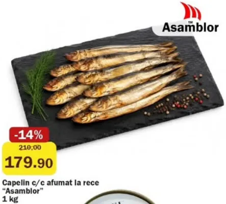 Asamblor Capelin c/c afumat la rece, 1 kg