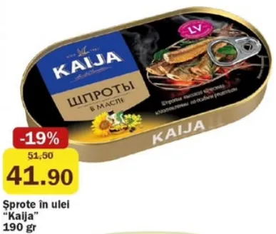 Kaija Șprote în ulei, 190 gr