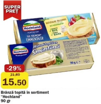 Hochland Brânză topită în sortiment, 90 gr