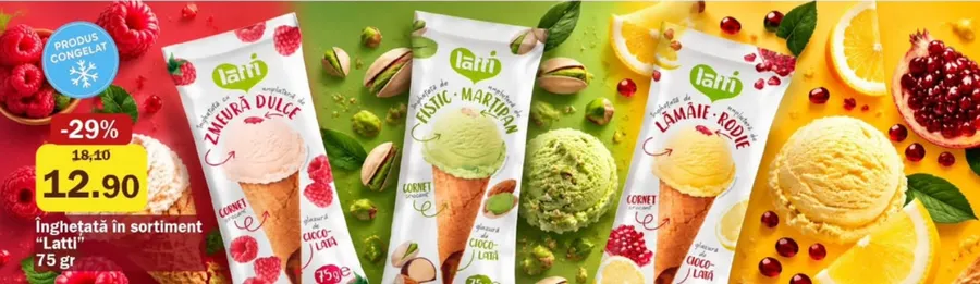 Latti Înghețată în sortiment, 75 gr