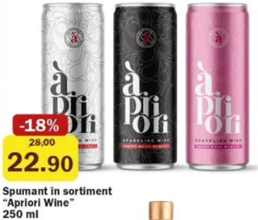 Spumant în sortiment „Apriori Wine”