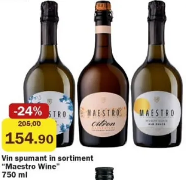 Vin spumant în sortiment „Maestro Wine”