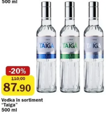 Vodka în sortiment „Taiga”