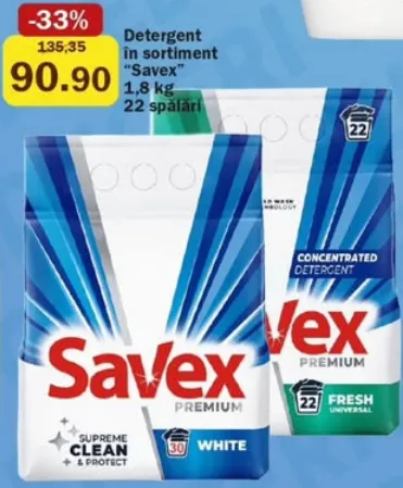 Detergent în sortiment „Savex”
