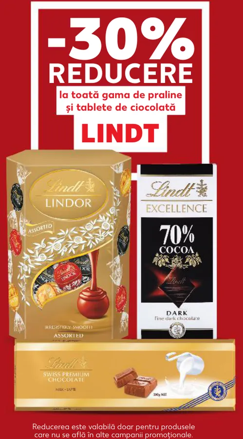Praline și tablete de ciocolată LINDT