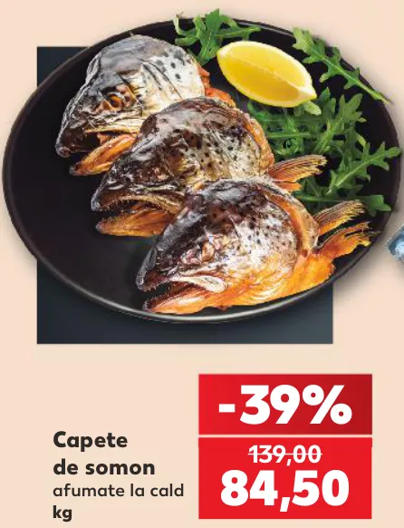 Capete de somon afumate la cald, 1 kg