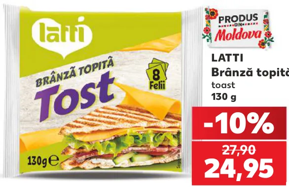 Latti Brânză topită toast, 130 g