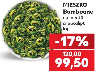 MIESZKO Цукерки з м'ятою та евкаліптом, 1 кг