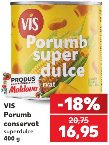 Porumb conservat superdulce VIS, 400 g
