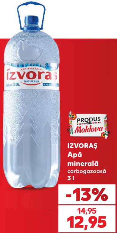 Izvoraș Газированная минеральная вода 3 л
