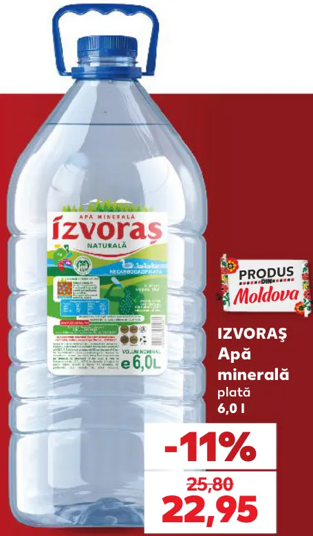Izvoraș Apă minerală plată 6,0 l