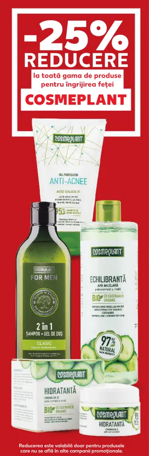 Cosmeplant toată gama de produse pentru îngrijirea feței
