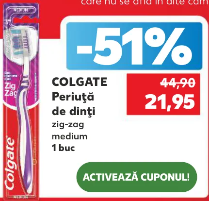 COLGATE Зубная щётка Zig-zag средней жёсткости, 1 шт.