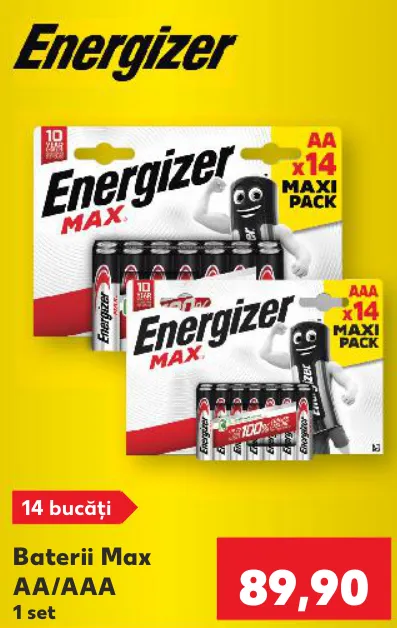 Energizer Baterii Max AA/AAA, 1 set / 14 bucăți