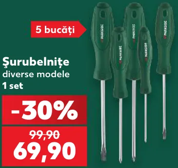 PARKSIDE Șurubelnițe, 1 set (5 bucăți)
