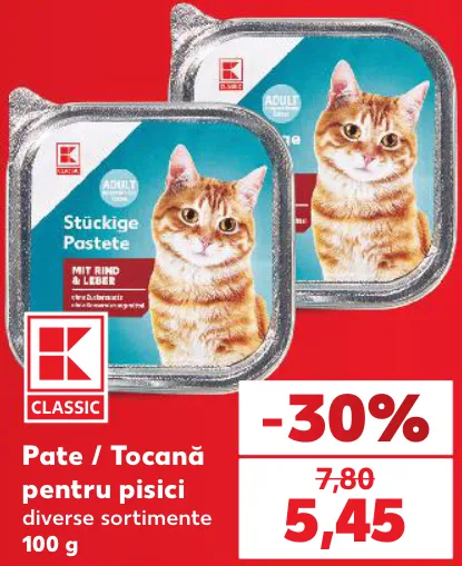 K-Classic Pate / Tocană pentru pisici, 100 g