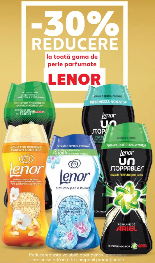Toată gama de perle parfumate LENOR