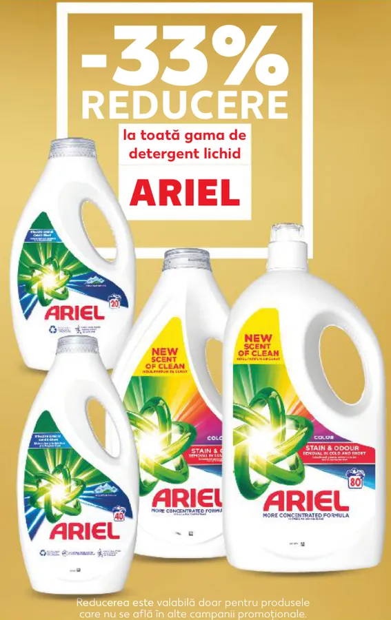 Toată gama de detergent lichid ARIEL