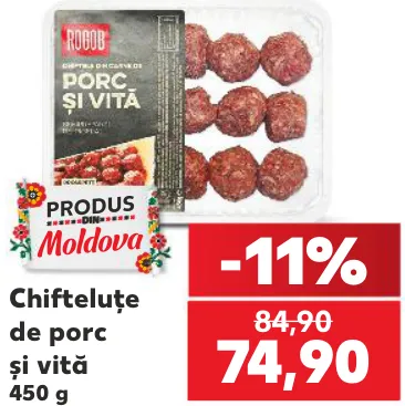 Rogob Chifteluțe de porc și vită, 450 g