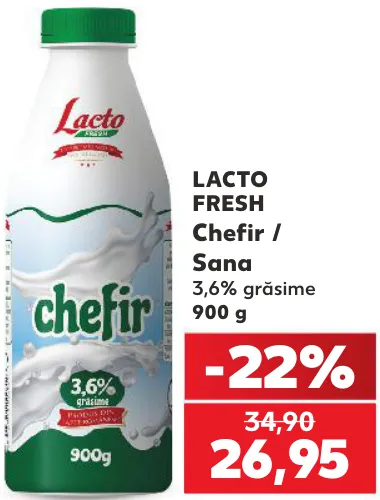 Lacto Fresh Кефір / сана, 3,6% жирності, 900 г