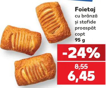 Foietaj cu brânză și stafide, 95 g