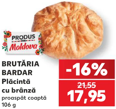 BRUTĂRIA BARDAR Plăcintă cu brânză, 106 g
