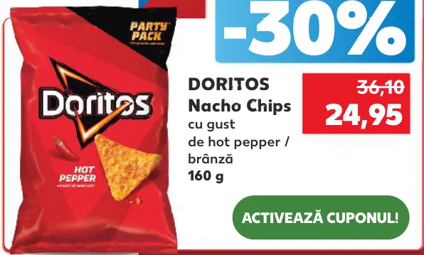 DORITOS Чипсы начос со вкусом острого перца / сыра, 160 г