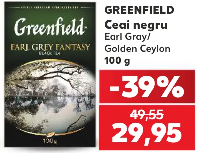 Чорний чай Greenfield Earl Gray / Golden Ceylon, 100 г