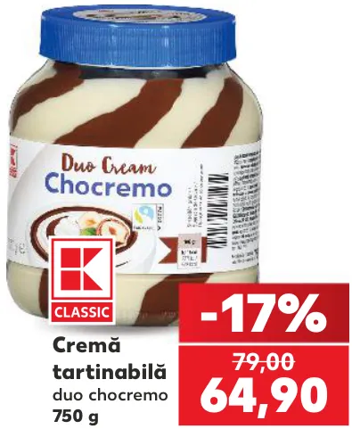 Крем-паста K-Classic Duo Chocremo, 750 г