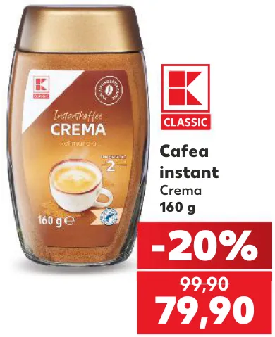 Cafea instant K-Classic Crema, 160 g