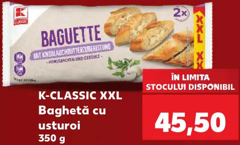 K-CLASSIC Baghetă cu usturoi, 350 g